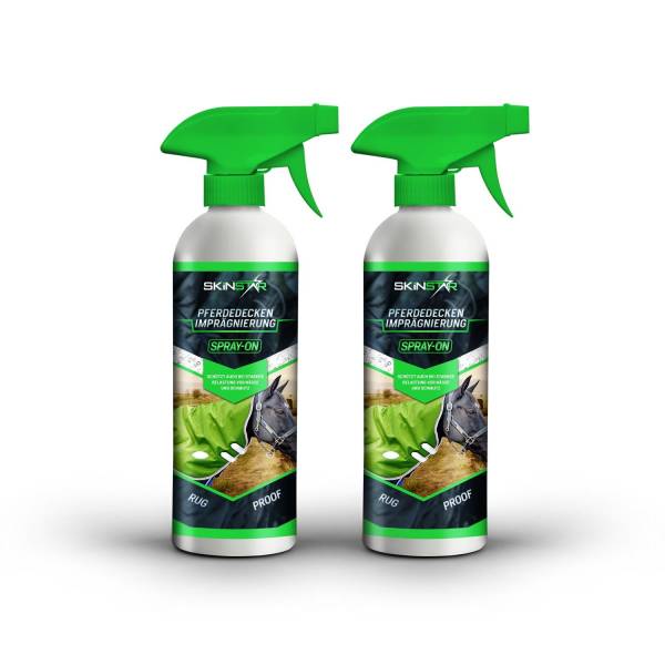 SkinStar Pferdedecken Spray-On Imprägnierung 1L Rug Proof Tierdecken-Schutz Doppelpack