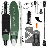 BRUNELLI 12.0 Woven X Fusion Double Layer iSUP Board Stand Up Paddle Set 365cm grün