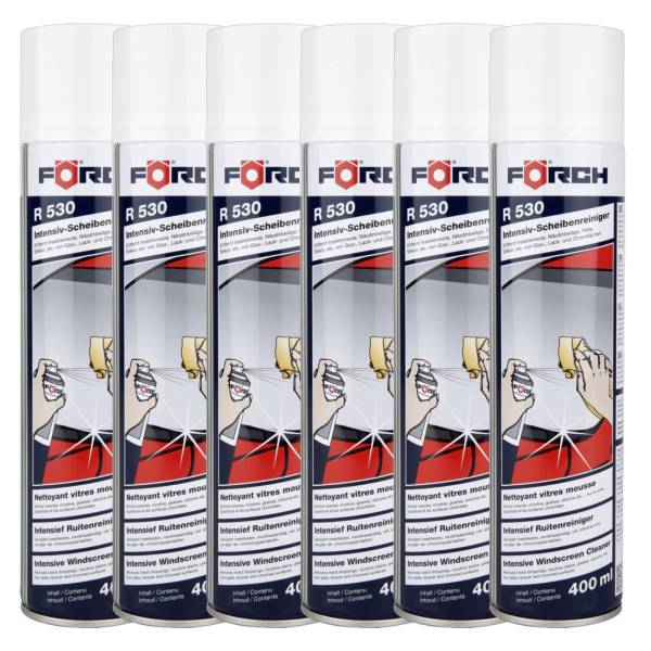 6x Förch R530 Intensiv-Scheibenreiniger-Schaum Glasreiniger streifenfrei 400ml