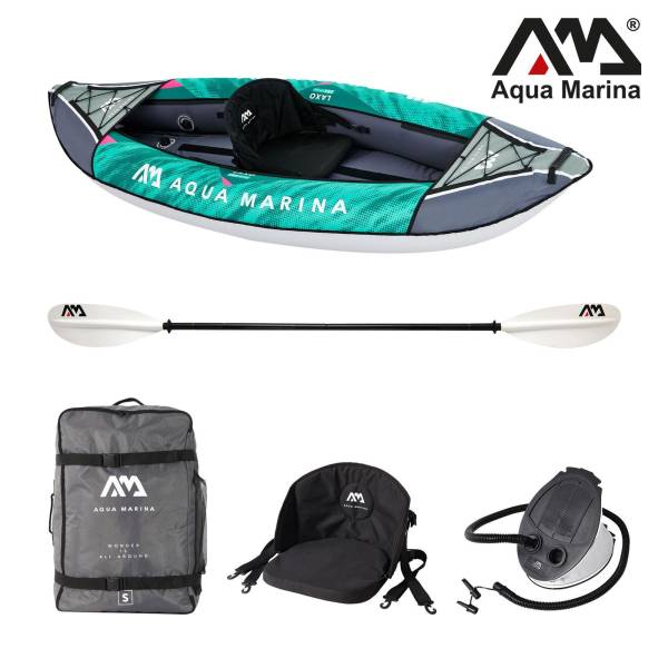 Aqua Marina LAXO 285cm Kayak Set 1 Personen aufblasbar Kanu Tourenkajak Kajak
