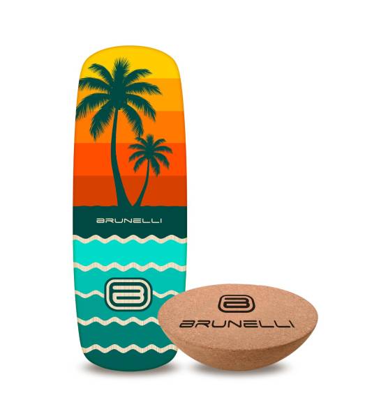 Brunelli Balance Board Set Holz Balanceboard & Halbkugel Gleichgewicht Training