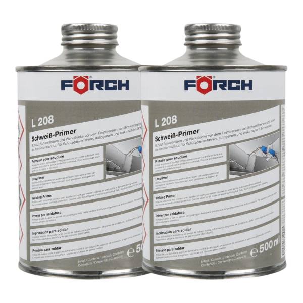 2x Förch L208 Schweißprimer Schweiß-Primer Rostschutz Korrosionsschutz 500ml