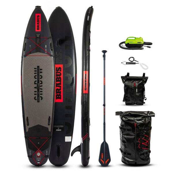 BRABUS x Jobe Shadow 11.6 SUP Board Set Inflatable Touring Premium Carbon