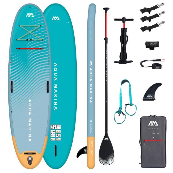 AQUA MARINA DHYANA 10'8" YOGA SUP Board Stand Up Paddle Surfboard 325x87x15cm