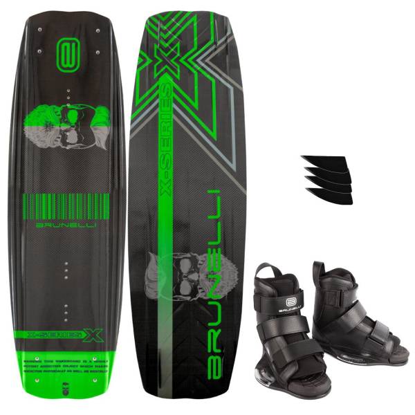 BRUNELLI CARBON Wakeboard SET 138 cm Wake Binding Wakeboardbindung