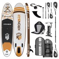 KRONBÄR 10.8 Woven X Fusion Double Layer SUP Board Stand Up Paddle Set 325cm braun